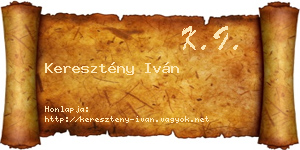 Keresztény Iván névjegykártya